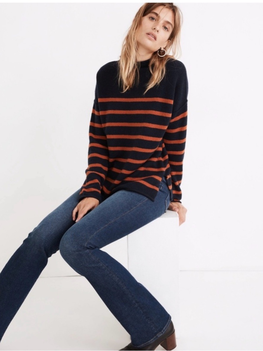 MADEWELL Whitworth Mock Neck Sweater S